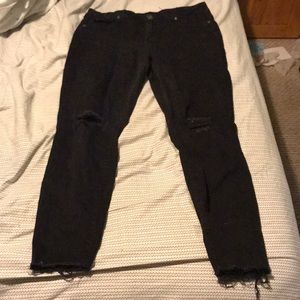 Maurices black skinny jeggings size large